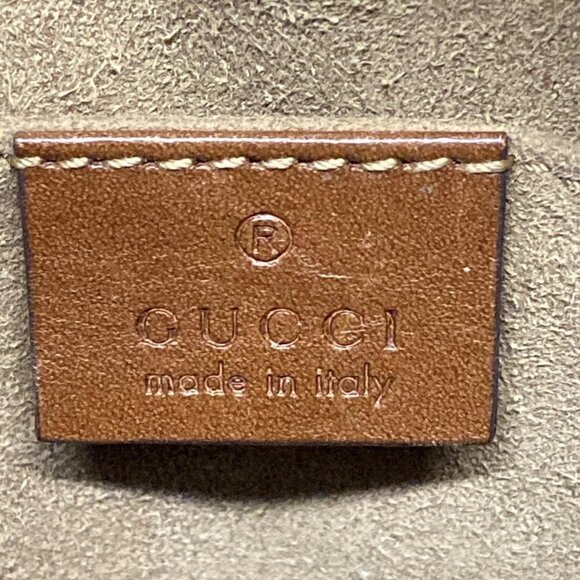 Auth GUCCI GG Plus/GG Supreme 409535 Dark Brown Beige PVC Leather Shoulder Bag - Picture 14 of 16